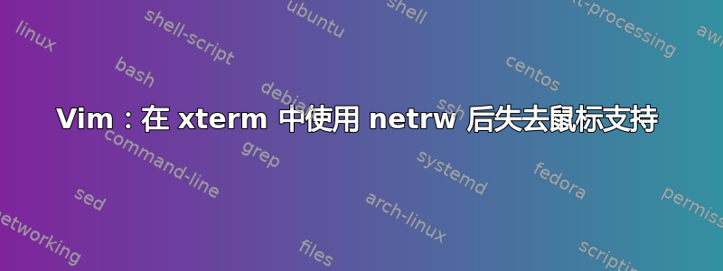 Vim：在 xterm 中使用 netrw 后失去鼠标支持