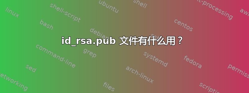 id_rsa.pub 文件有什么用？