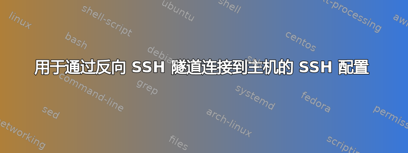 用于通过反向 SSH 隧道连接到主机的 SSH 配置