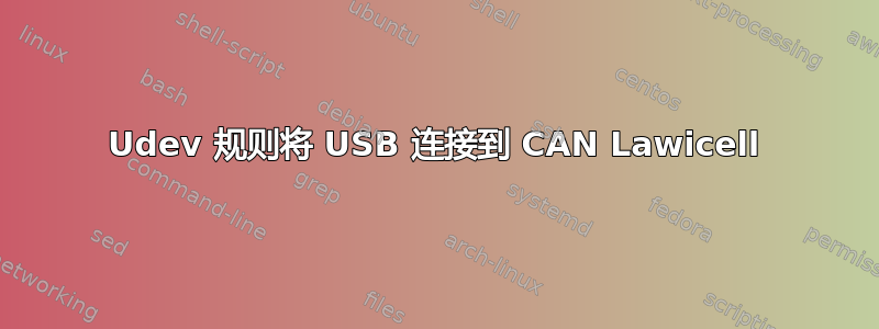 Udev 规则将 USB 连接到 CAN Lawicell