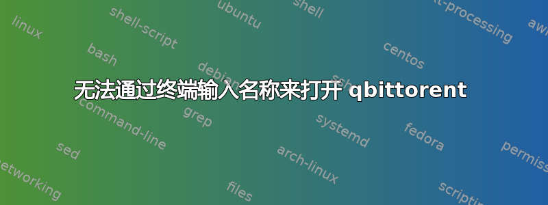 无法通过终端输入名称来打开 qbittorent