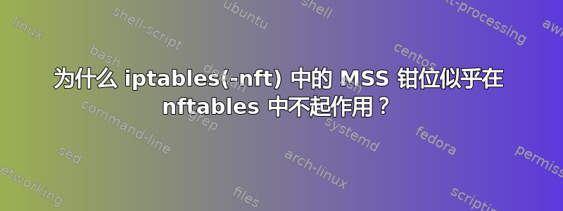 为什么 iptables(-nft) 中的 MSS 钳位似乎在 nftables 中不起作用？