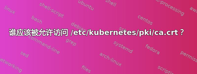 谁应该被允许访问 /etc/kubernetes/pki/ca.crt？