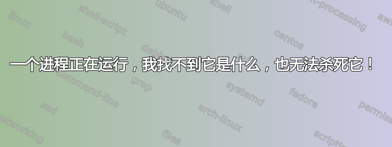 一个进程正在运行，我找不到它是什么，也无法杀死它！