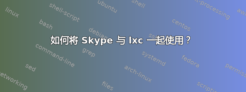 如何将 Skype 与 lxc 一起使用？