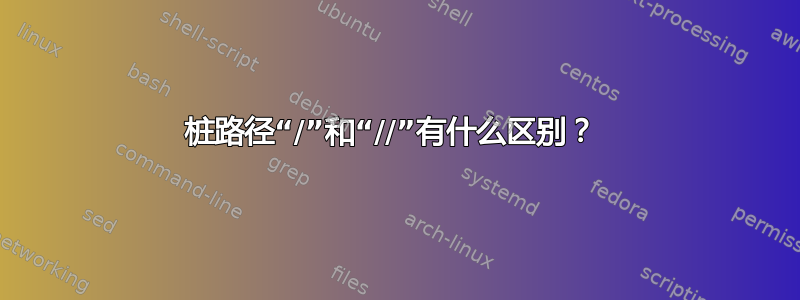 桩路径“/”和“//”有什么区别？ 