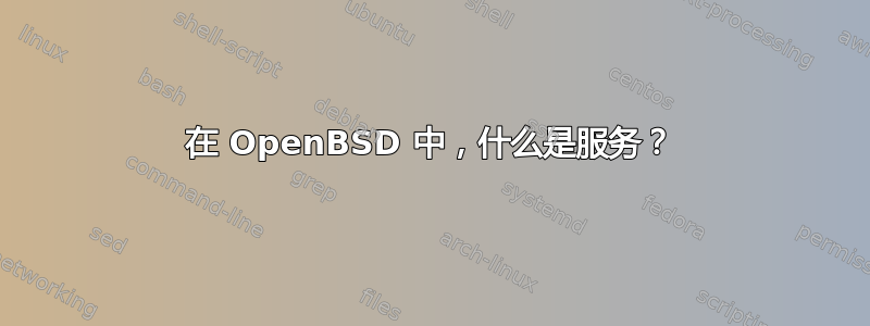 在 OpenBSD 中，什么是服务？