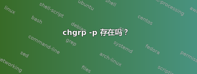 chgrp -p 存在吗？ 