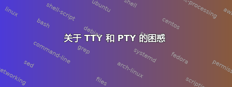 关于 TTY 和 PTY 的困惑