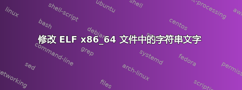 修改 ELF x86_64 文件中的字符串文字