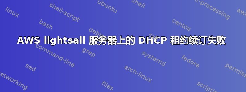 AWS lightsail 服务器上的 DHCP 租约续订失败