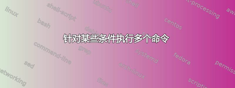 针对某些条件执行多个命令