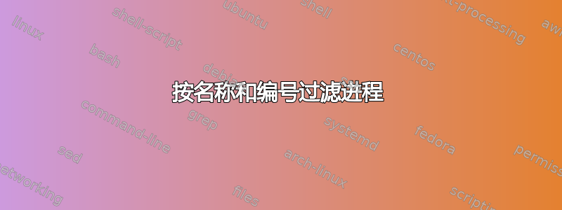 按名称和编号过滤进程