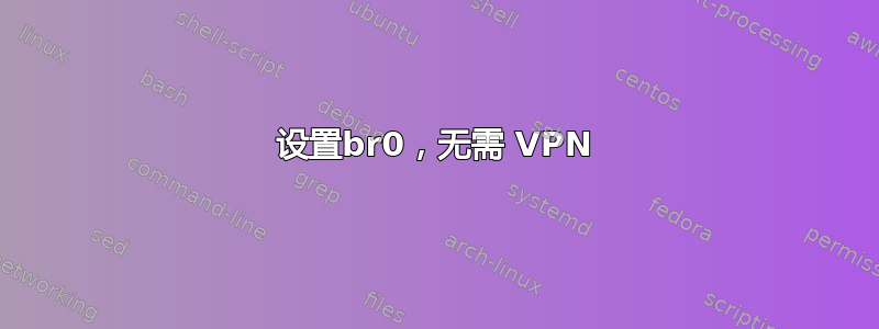 设置br0，无需 VPN