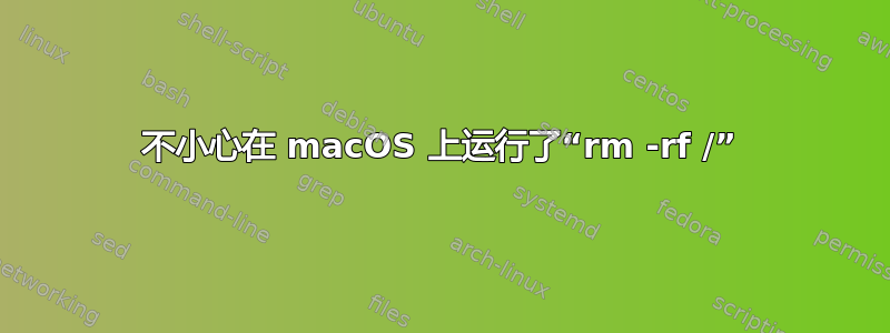 不小心在 macOS 上运行了“rm -rf /”