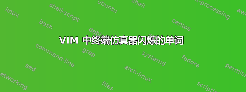 VIM 中终端仿真器闪烁的单词