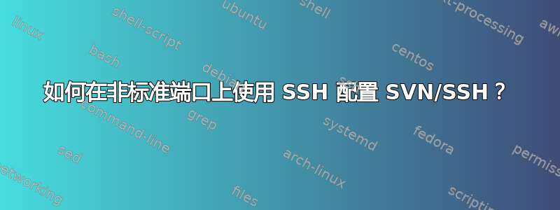 如何在非标准端口上使用 SSH 配置 SVN/SSH？