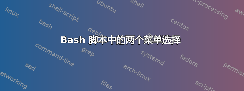 Bash 脚本中的两个菜单选择