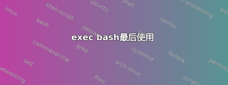 exec bash最后使用