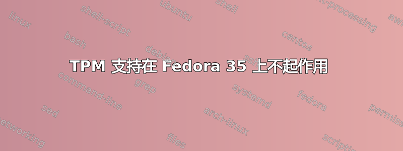 TPM 支持在 Fedora 35 上不起作用