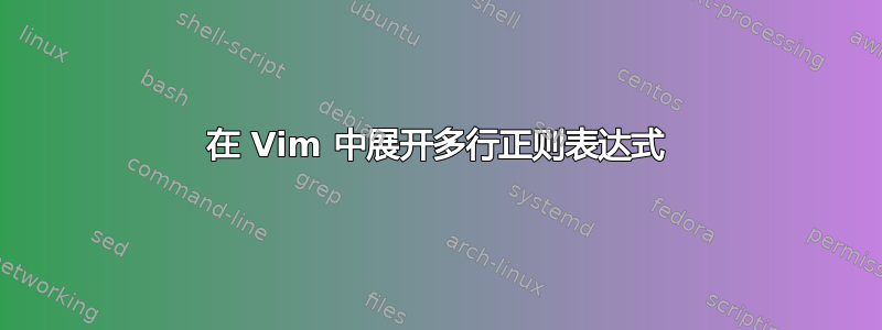 在 Vim 中展开多行正则表达式