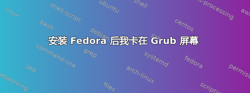 安装 Fedora 后我卡在 Grub 屏幕