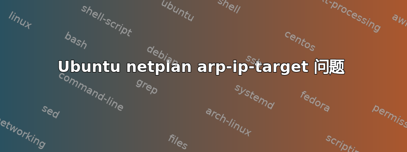 Ubuntu netplan arp-ip-target 问题