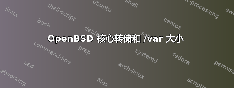 OpenBSD 核心转储和 /var 大小