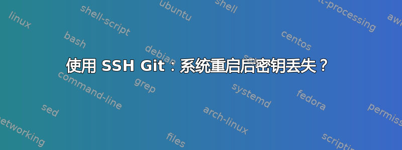 使用 SSH Git：系统重启后密钥丢失？