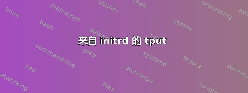 来自 initrd 的 tput