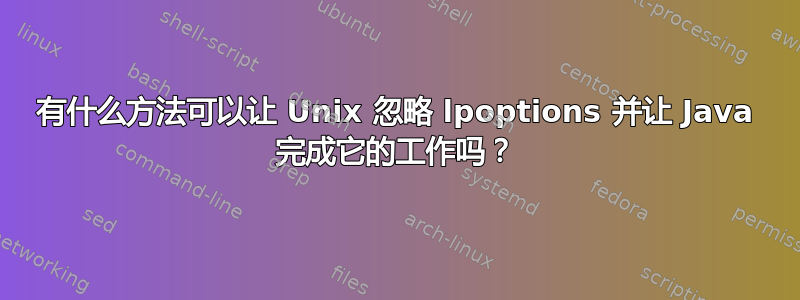 有什么方法可以让 Unix 忽略 lpoptions 并让 Java 完成它的工作吗？