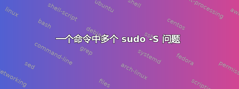 一个命令中多个 sudo -S 问题