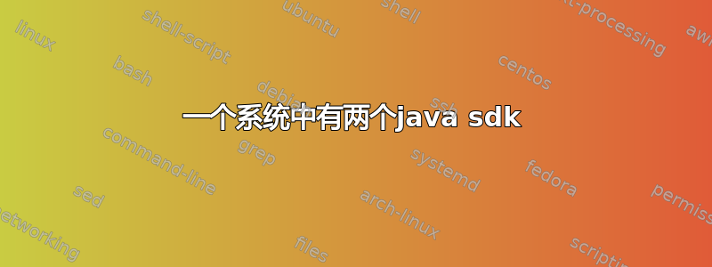 一个系统中有两个java sdk