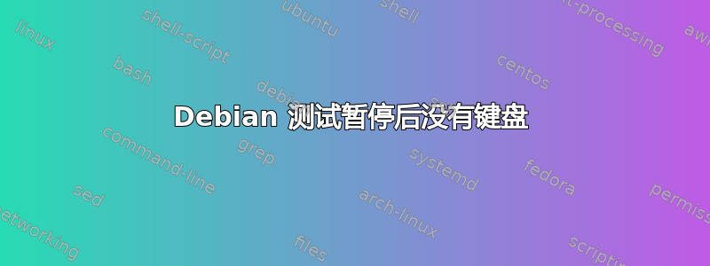 Debian 测试暂停后没有键盘