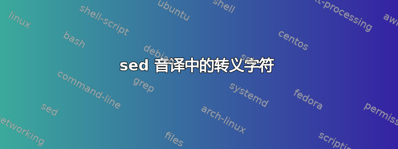 sed 音译中的转义字符