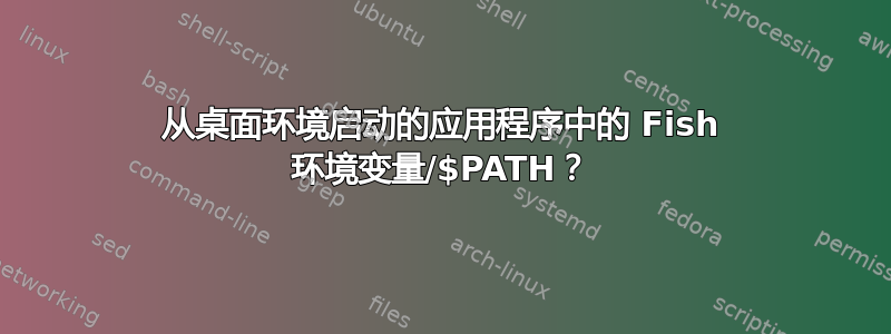 从桌面环境启动的应用程序中的 Fish 环境变量/$PATH？