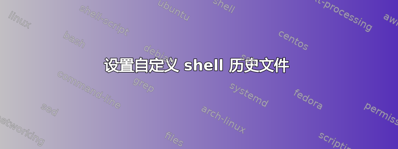 设置自定义 shell 历史文件