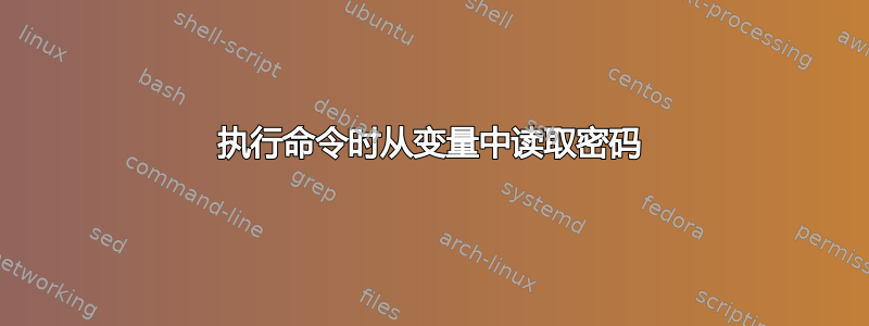 执行命令时从变量中读取密码