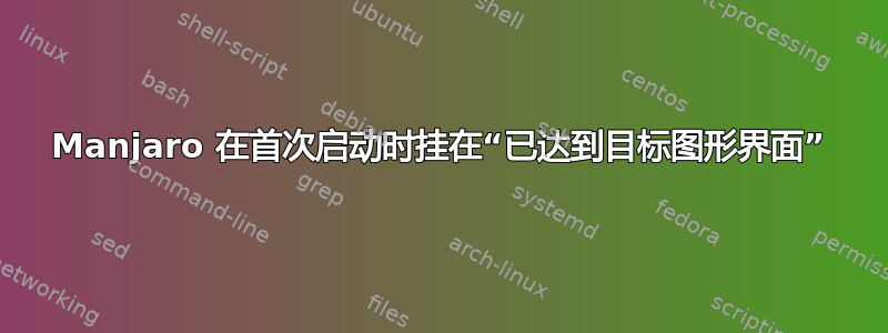 Manjaro 在首次启动时挂在“已达到目标图形界面”