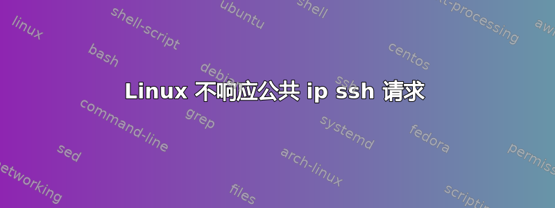 Linux 不响应公共 ip ssh 请求