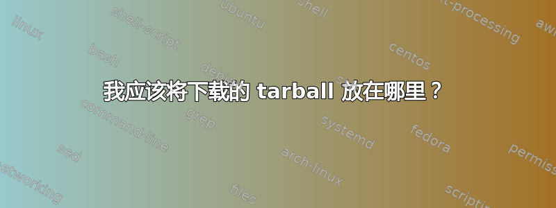 我应该将下载的 tarball 放在哪里？