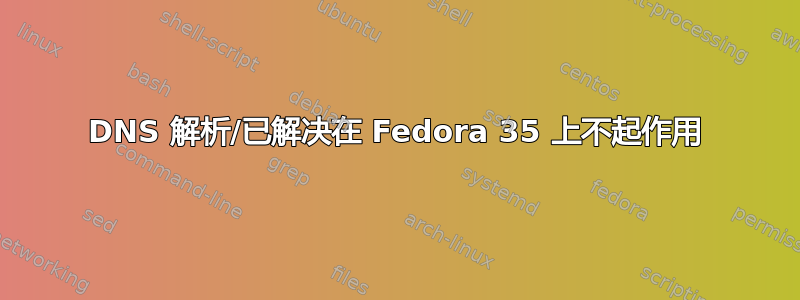 DNS 解析/已解决在 Fedora 35 上不起作用