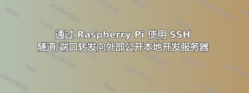 通过 Raspberry Pi 使用 SSH 隧道/端口转发向外部公开本地开发服务器