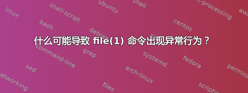 什么可能导致 file(1) 命令出现异常行为？