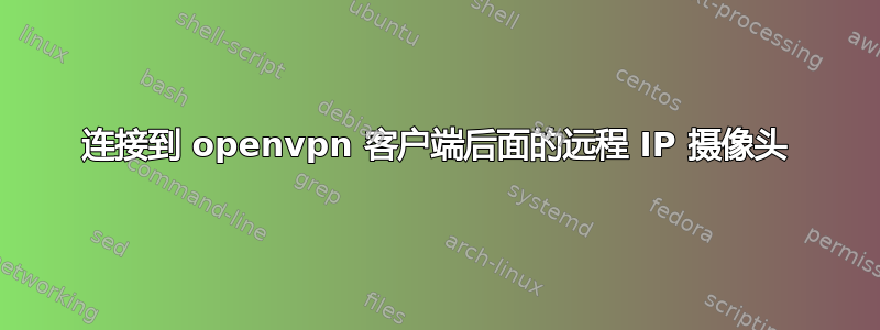 连接到 openvpn 客户端后面的远程 IP 摄像头