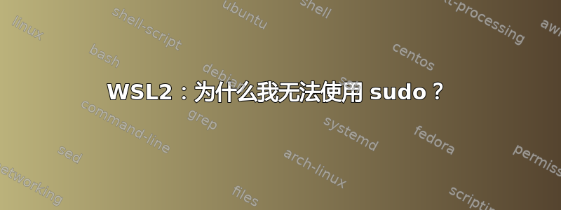 WSL2：为什么我无法使用 sudo？