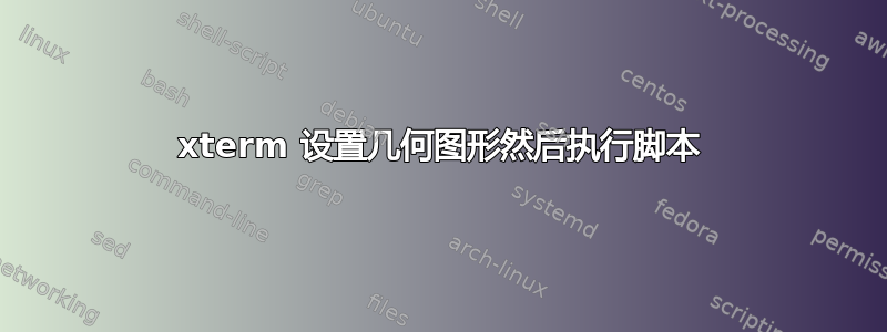 xterm 设置几何图形然后执行脚本