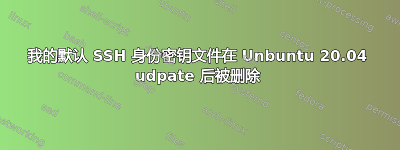 我的默认 SSH 身份密钥文件在 Unbuntu 20.04 udpate 后被删除