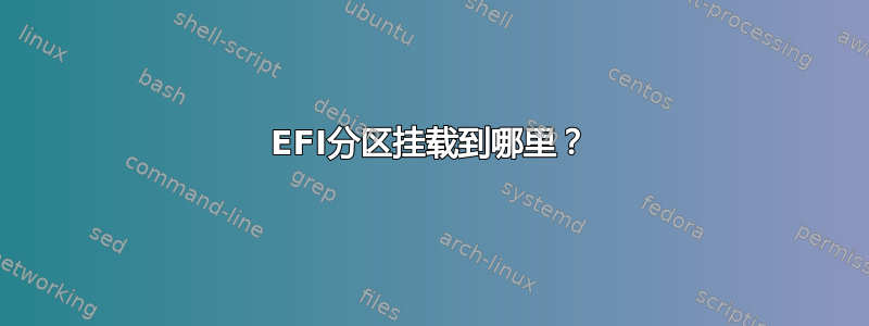 EFI分区挂载到哪里？