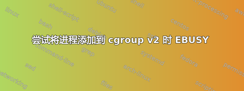 尝试将进程添加到 cgroup v2 时 EBUSY